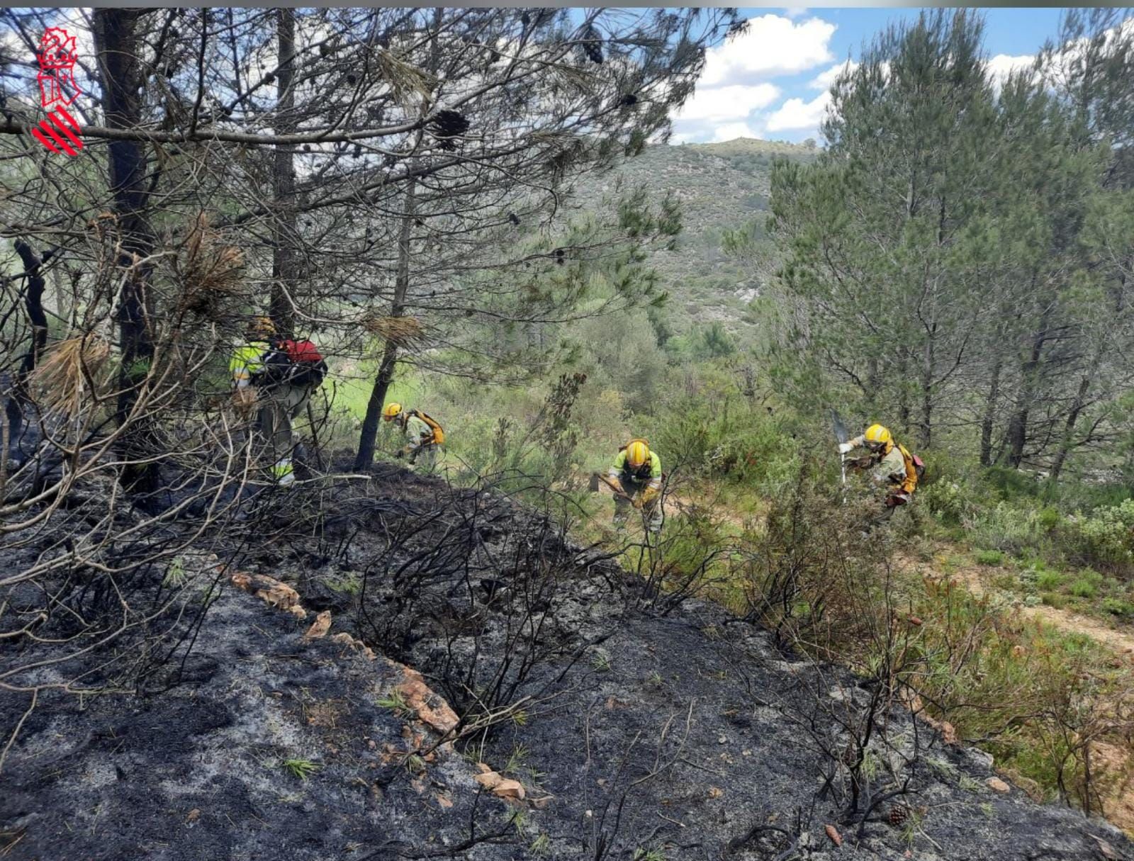 Incendi forestal declarat a la Vall de Gallinera l'1 de maig
