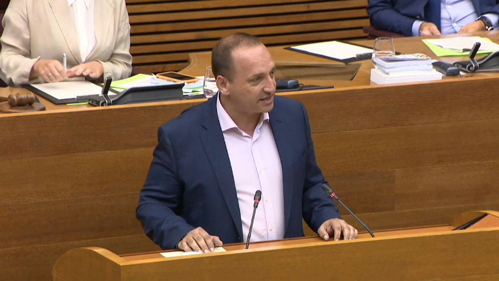 El conseller Rubén Martínez Dalmau, durant la compareixença a les Corts