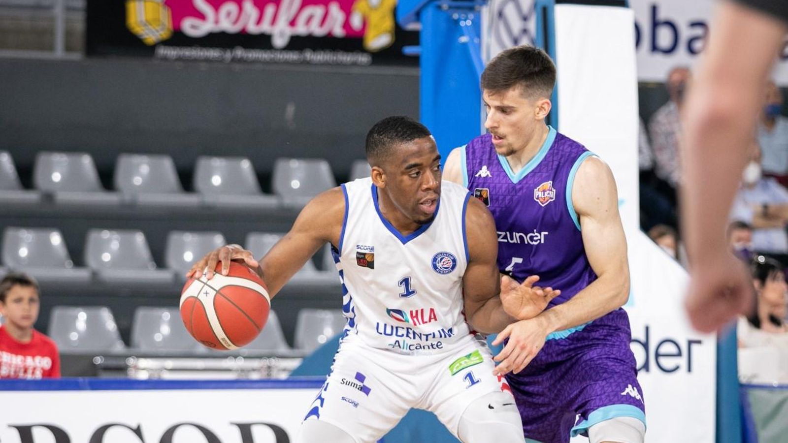 Víctor Quintana, en el partit contra Palència