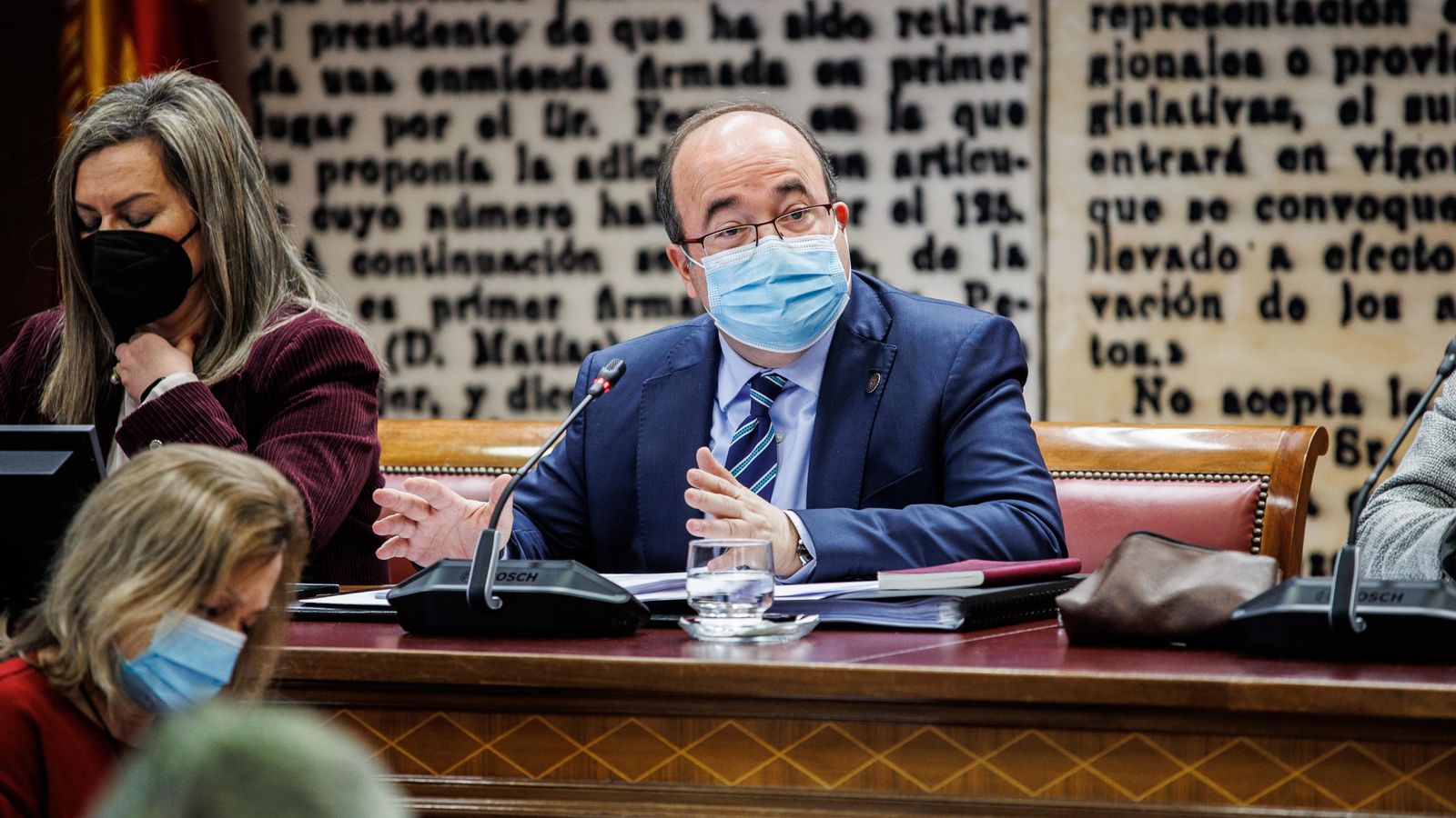 El ministre de Cultura i Esport, Miquel Iceta, al senat