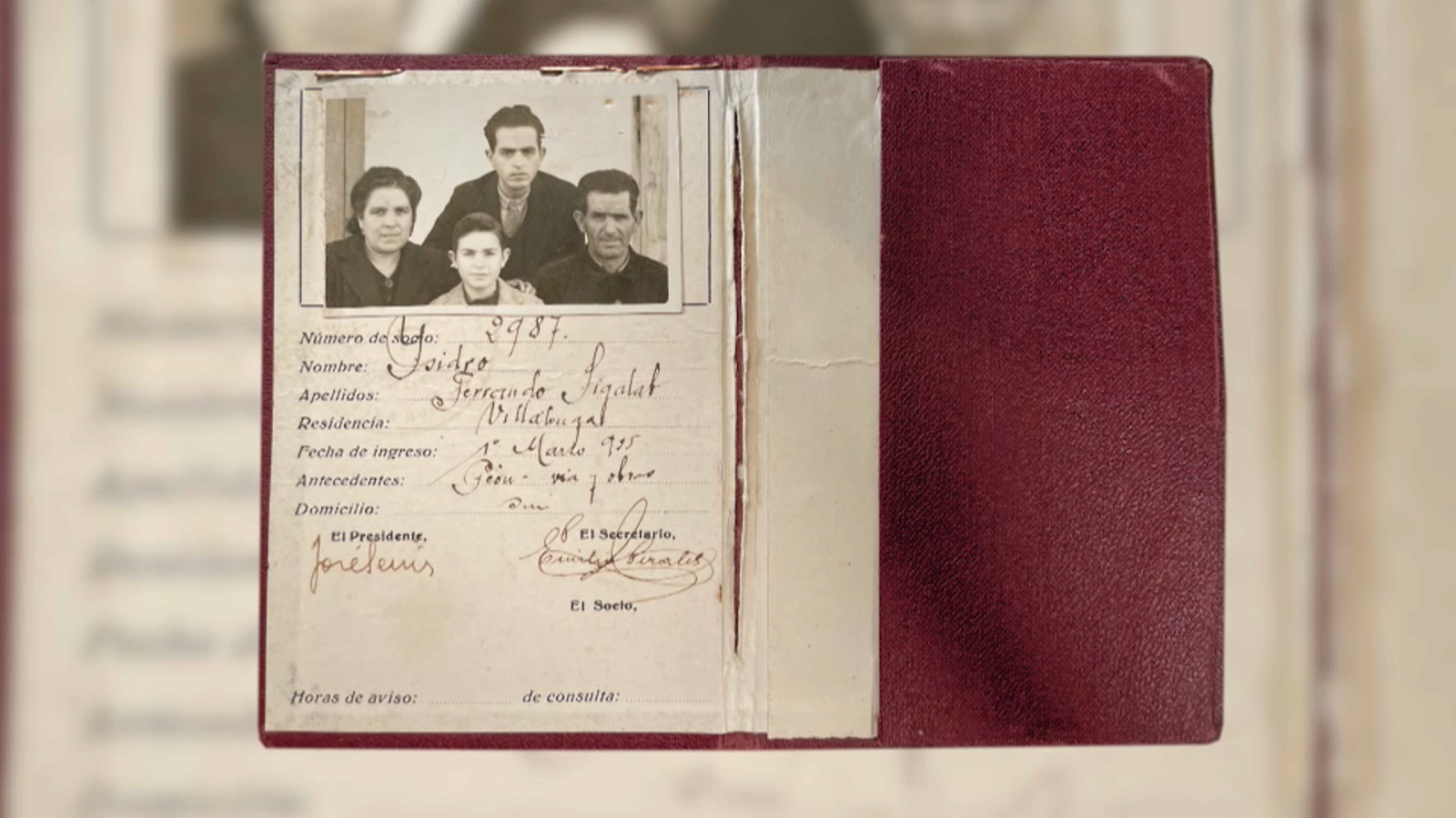 Cartilla de l'assegurança dels treballadors del tren Gandia-Alcoi