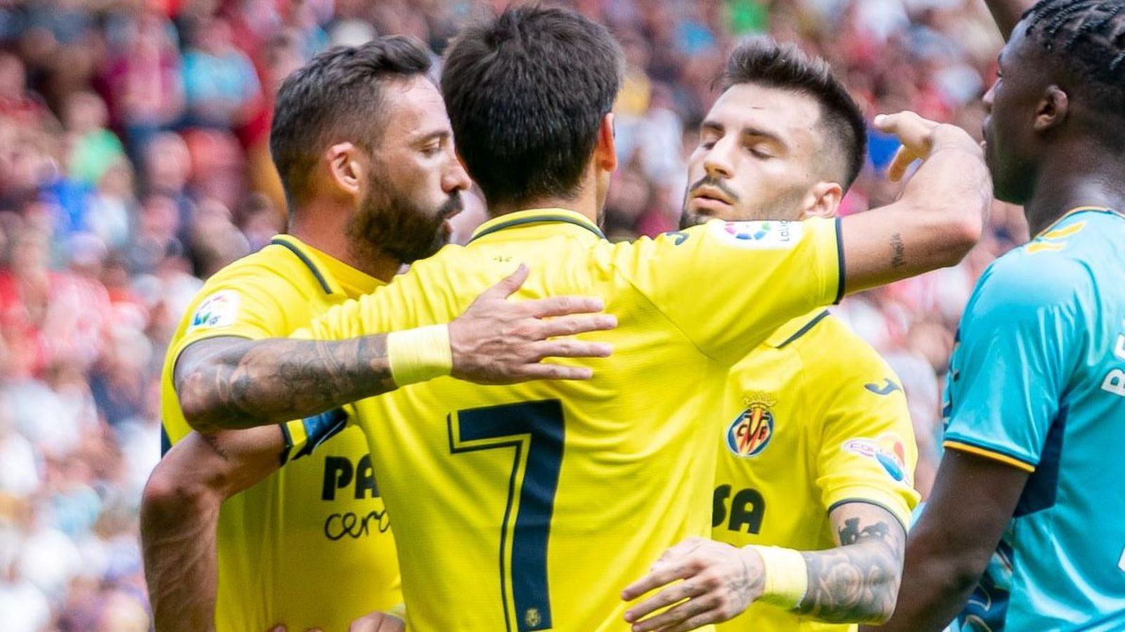 Gerard Moreno celebra el gol del tromf