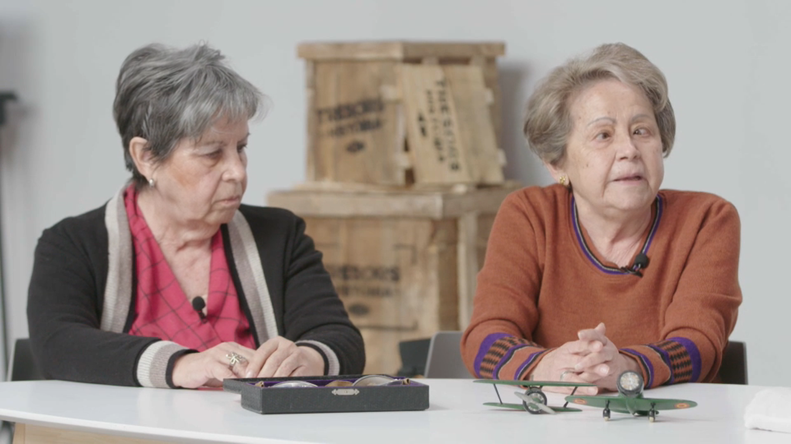 Les filles de Pepe 'el Japonés' en un moment de l'entrevista
