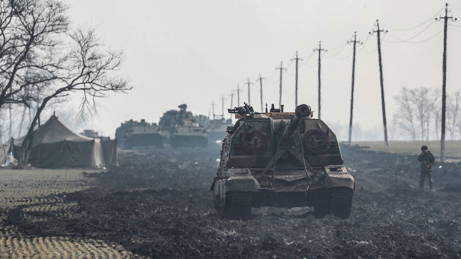 Vehicles blindats russos a la regió de Rostov, Rússia