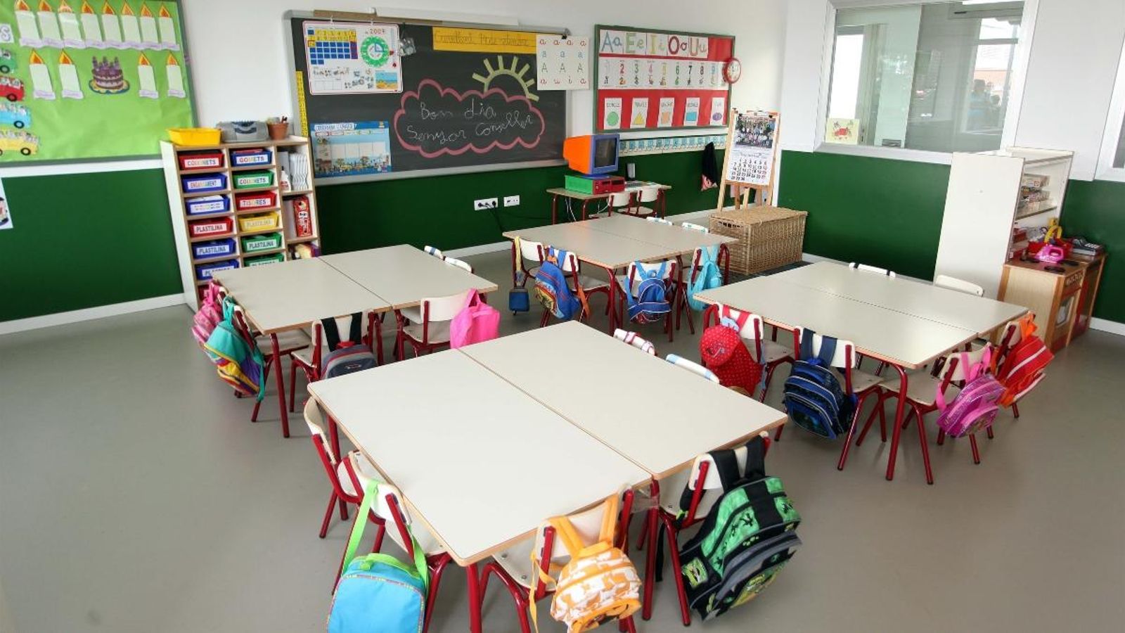 Imatge d'arxiu de l'aula d'un col·legi