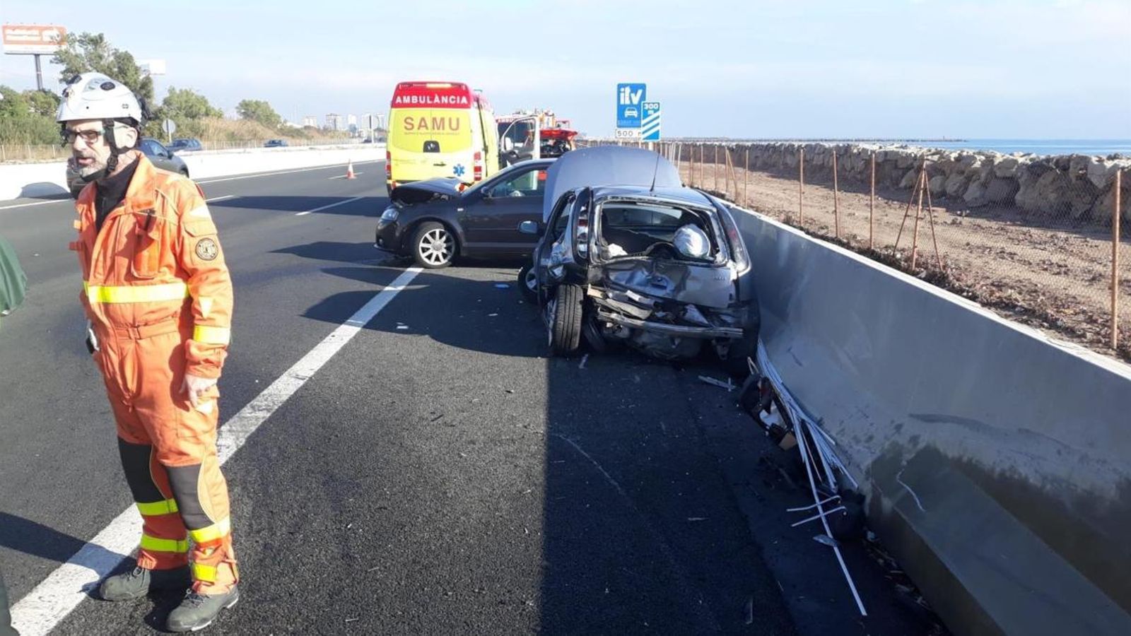 Imatge d'un accident ocorregut al terme de Massalfassar fa uns dies