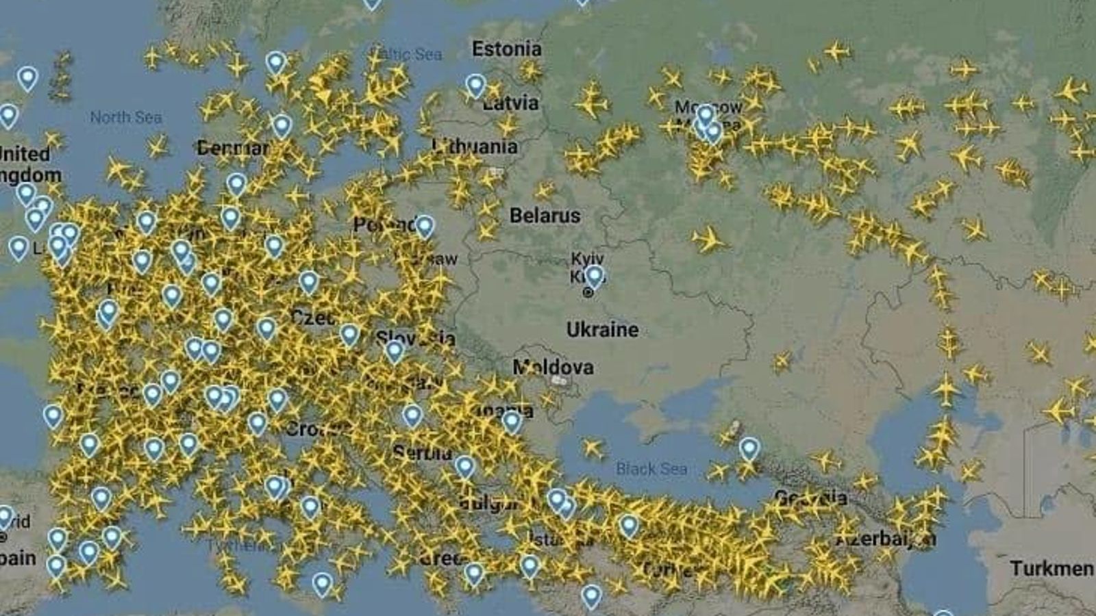 El trànsit aeri europeu voreja la zona de conflicte a Ucraïna