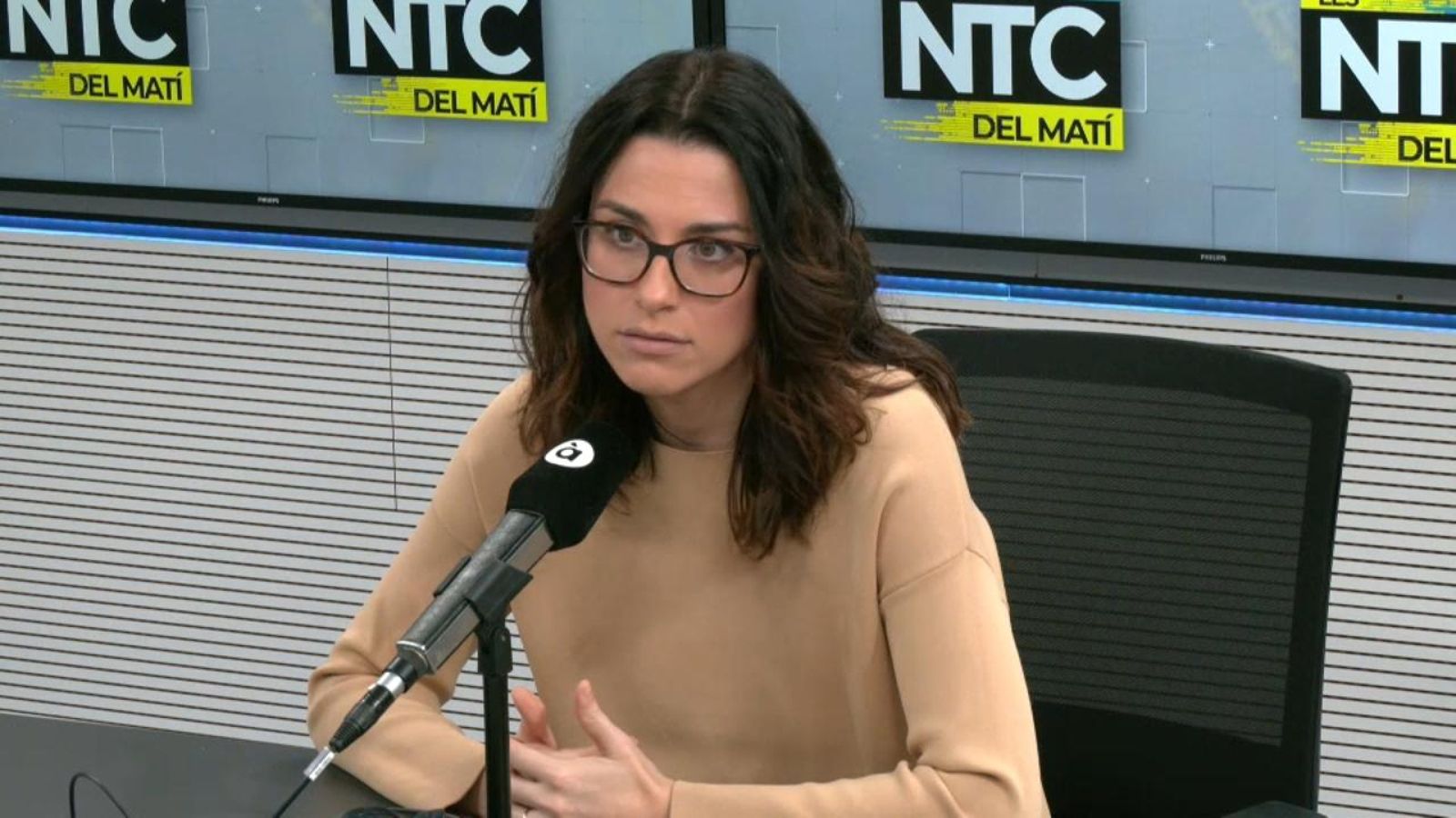 Aitana Mas durant la seua intervenció en 'Les notícies del matí', on s'ha referit als bous al carrer i la postura dels socialistes