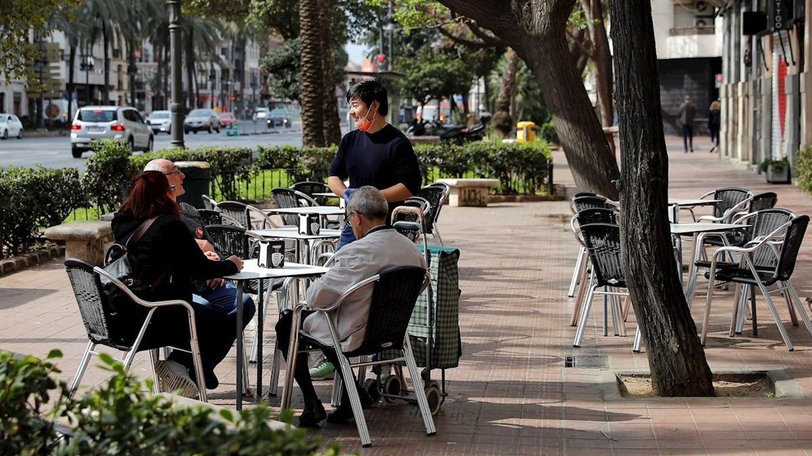 Terrassa d'un bar al centre de València