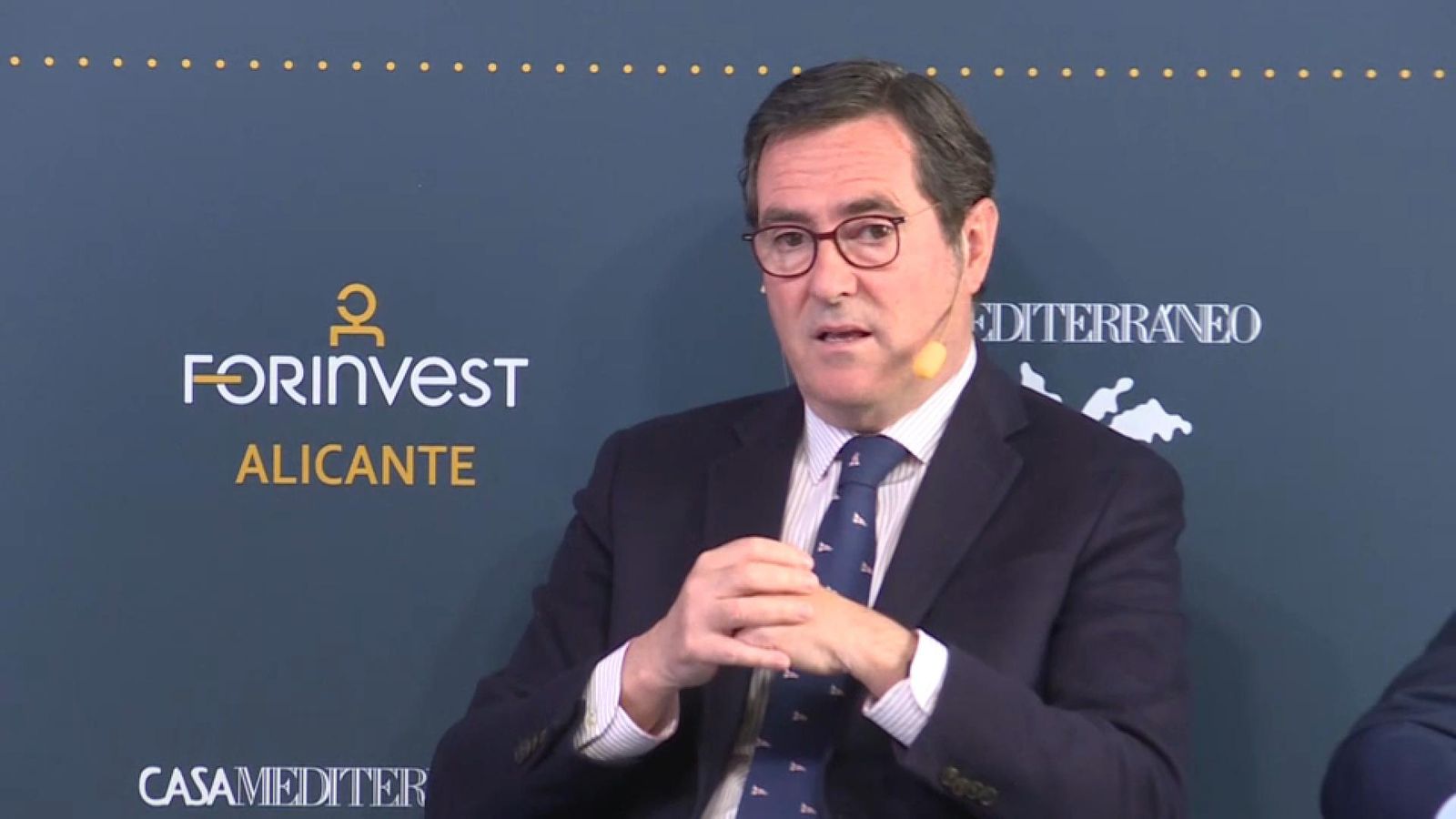 Antonio Garamendi durant la seua intervenció en la Jornada de Forinvest a Alacant