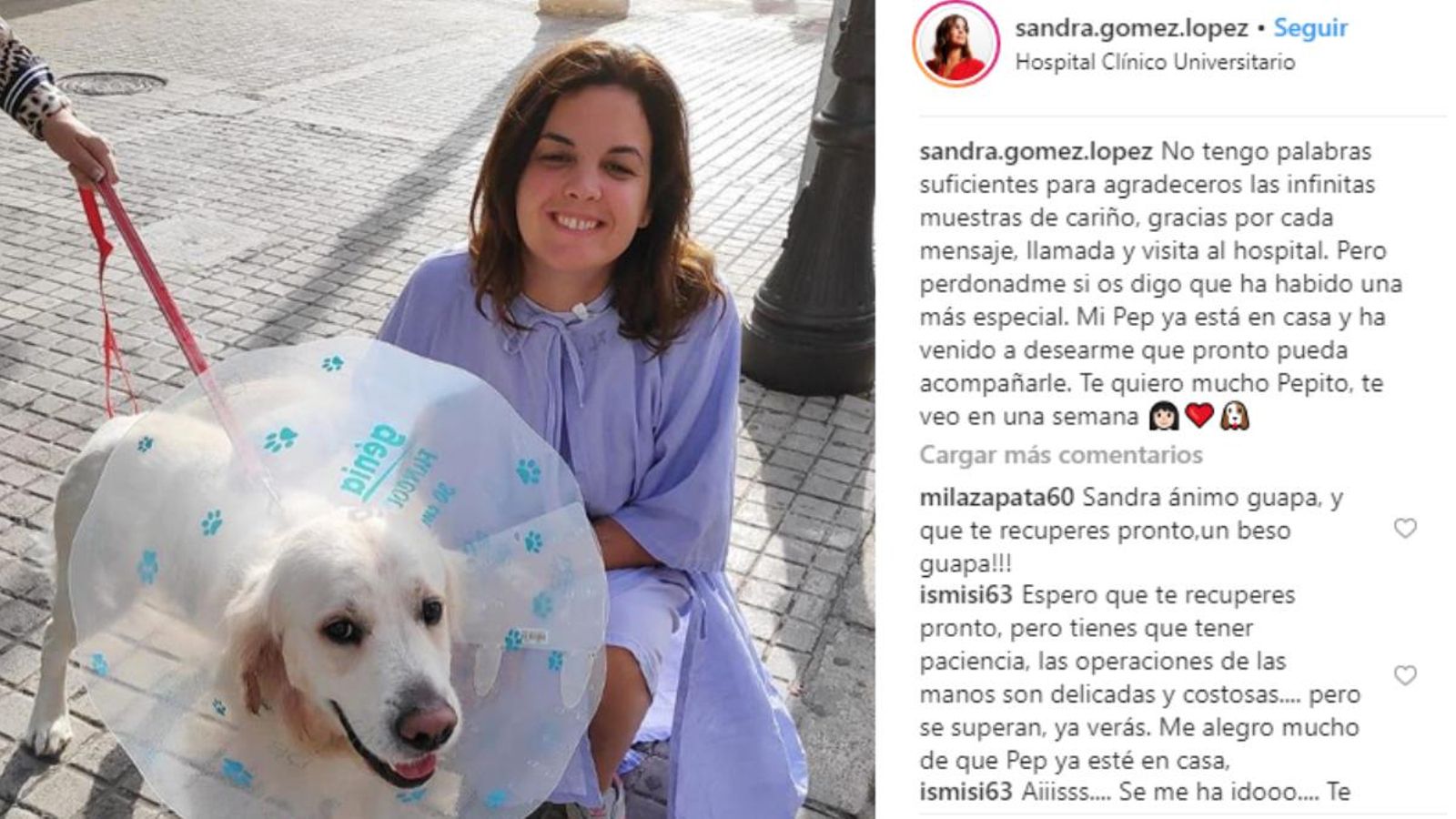 Fotografia de l'Instagram de Sandra Gómez.