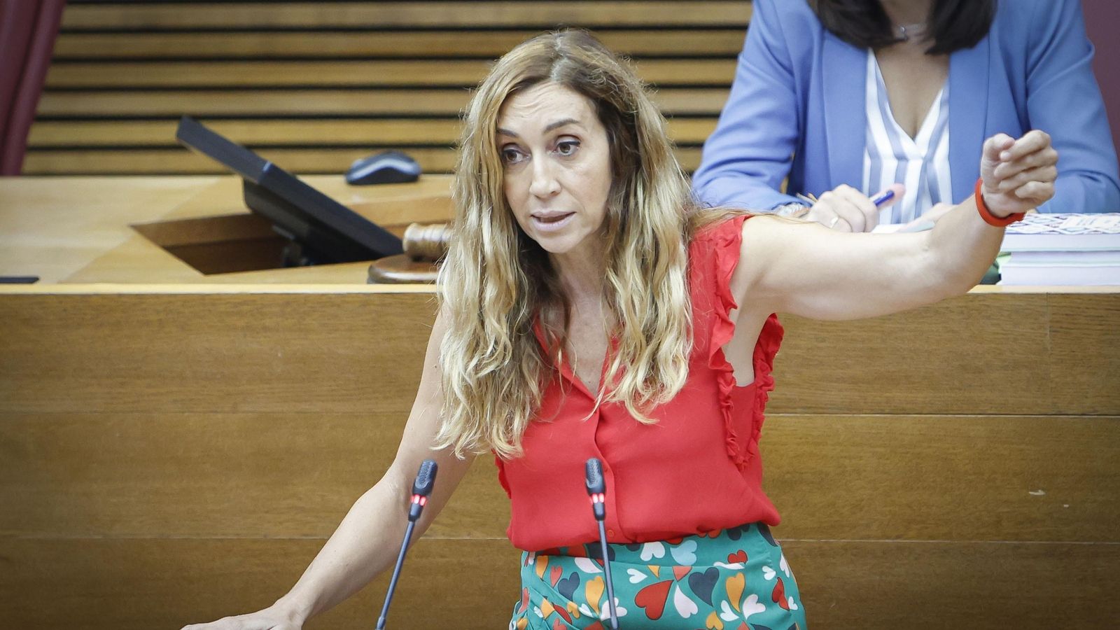 La portaveu adjunta de Compromís Isaura Navarro durant un ple a les Corts EuropaPress 5488007 portavoz adjunta compromis les corts isaura navarro