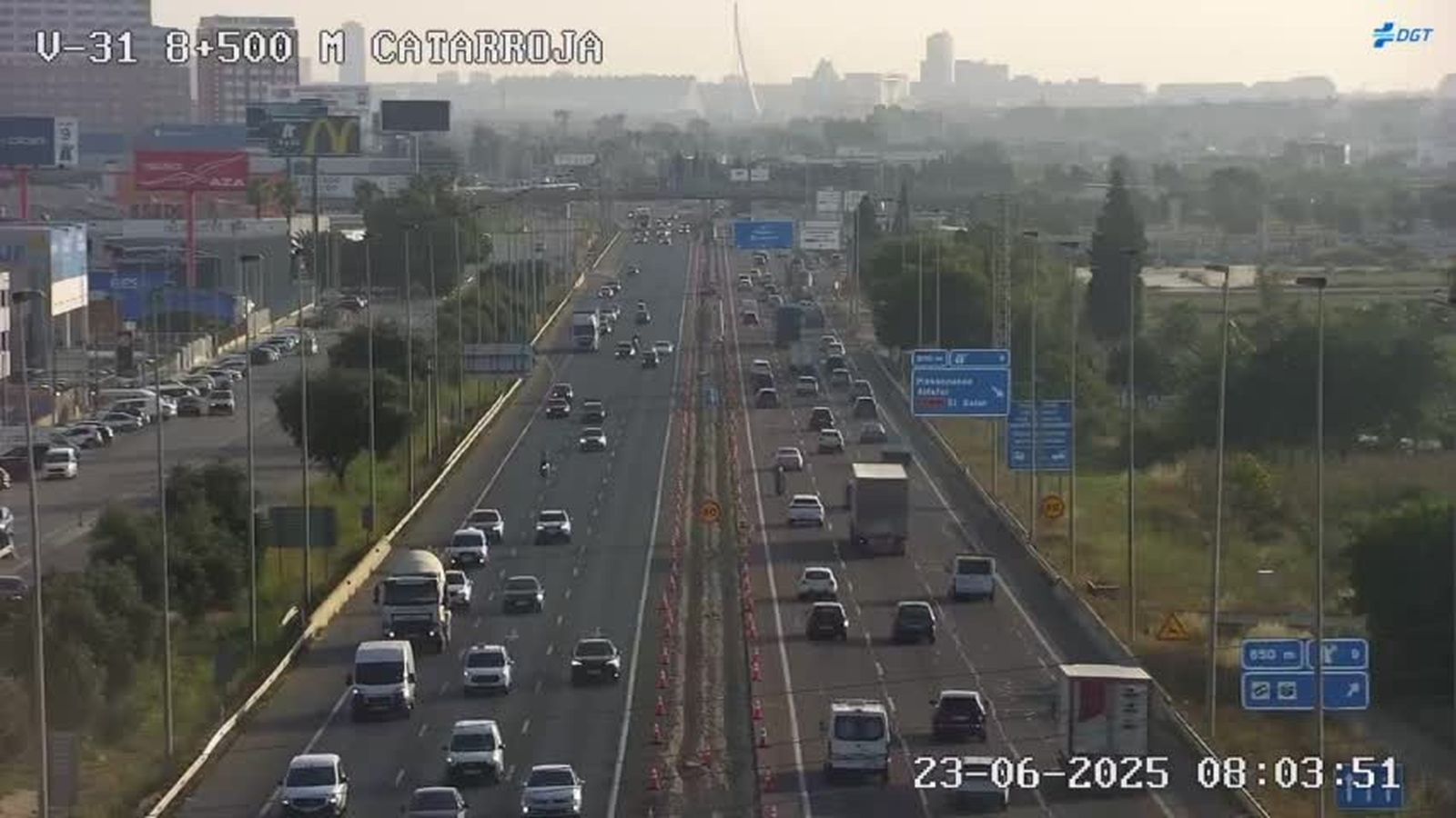Un tram de la pista de Silla, este dilluns de matí