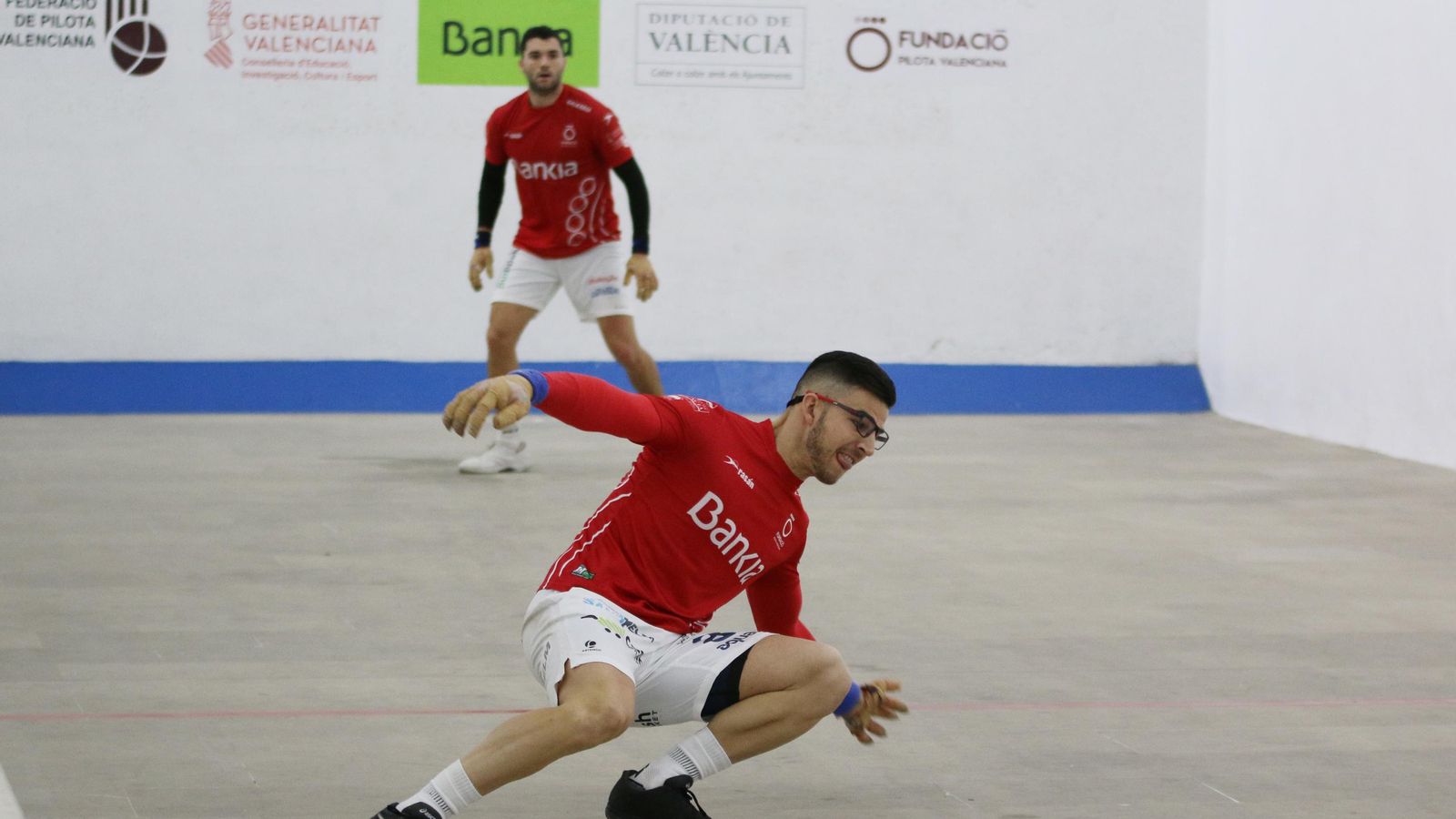 Néstor, en una partida de raspall