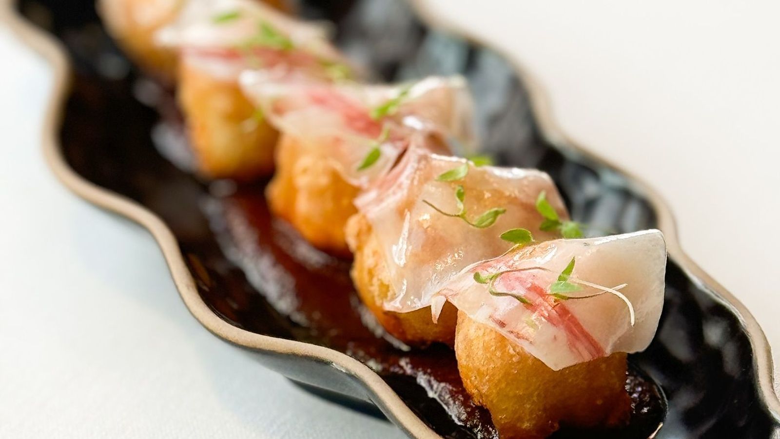 Braves guanyadores del primer Campionat Nacional de Braves, obra del xef Gonzalo Silla del restaurant Vuelve Carolina, de Quique Dacosta