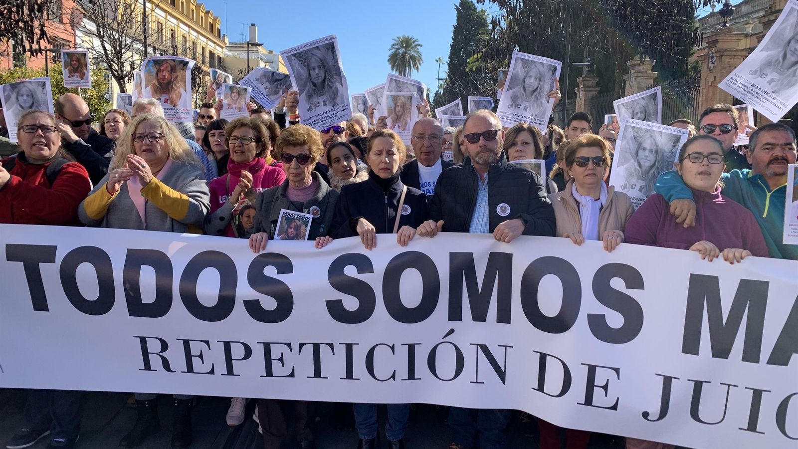 Manifestants demanen justícia per la mort de Marta del Castillo, el 2019.
