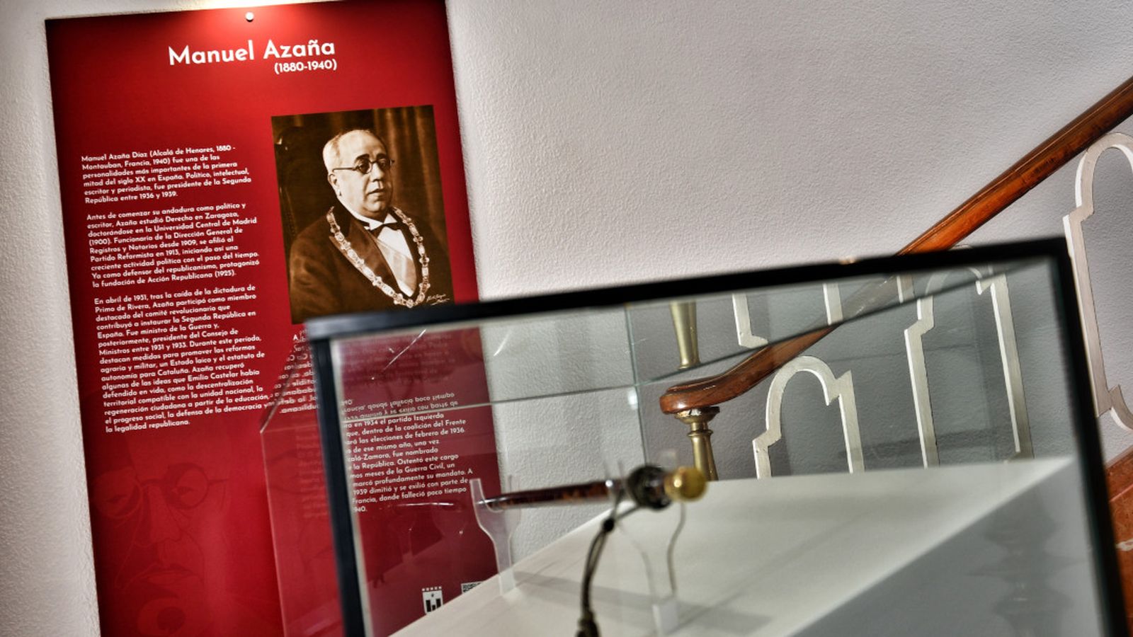 La vara de comandament de Manuel Azaña, exposada al consistori