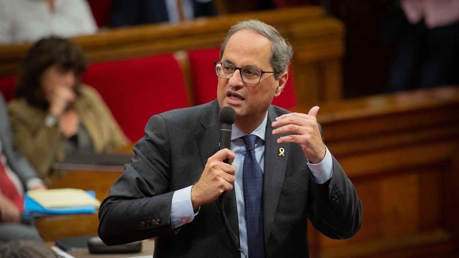 Imatge d'arxiu del president de la Generalitat de Catalunya, Quim Torra, al Parlament català