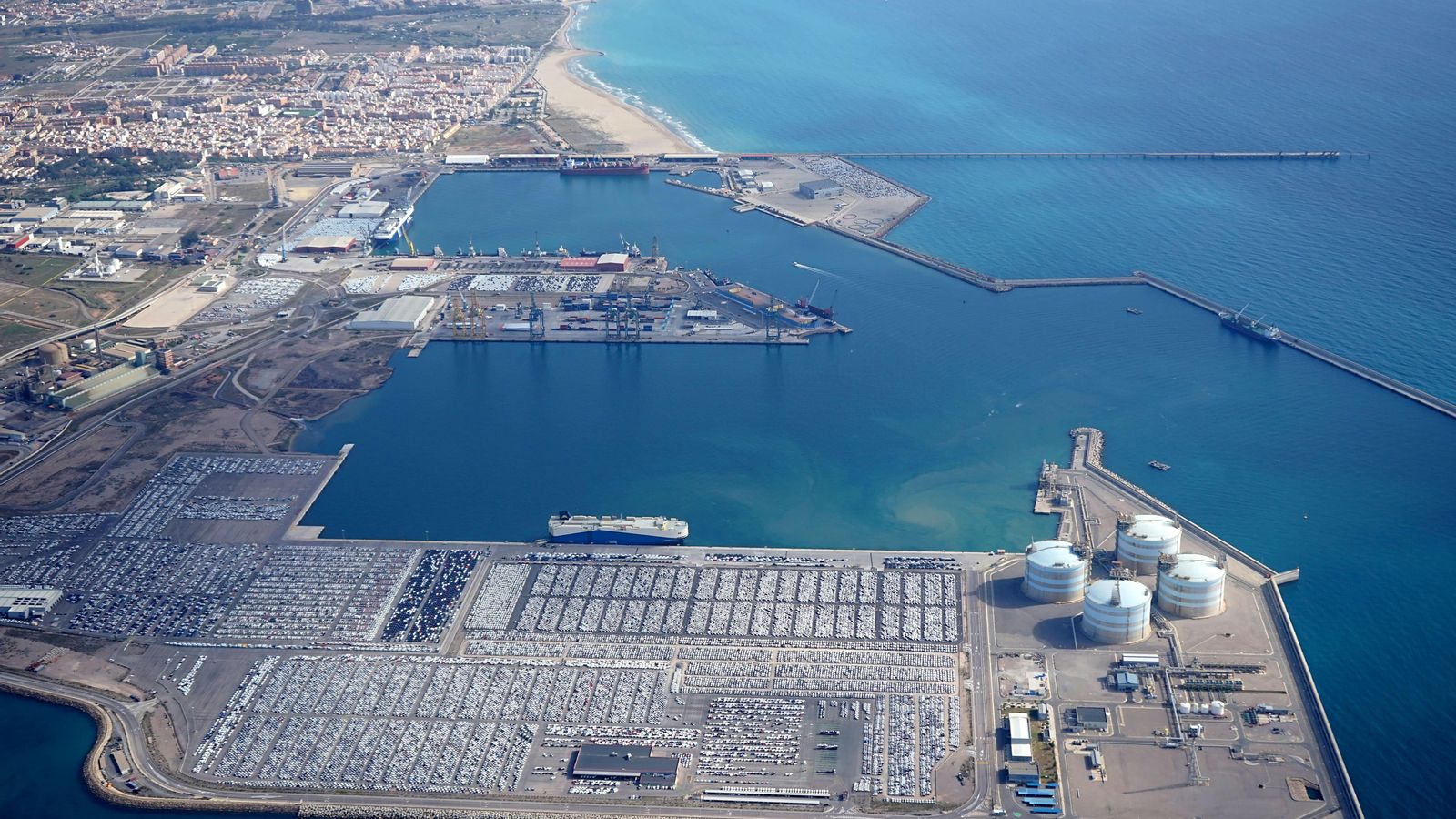 Imatge aèria del port de Sagunt