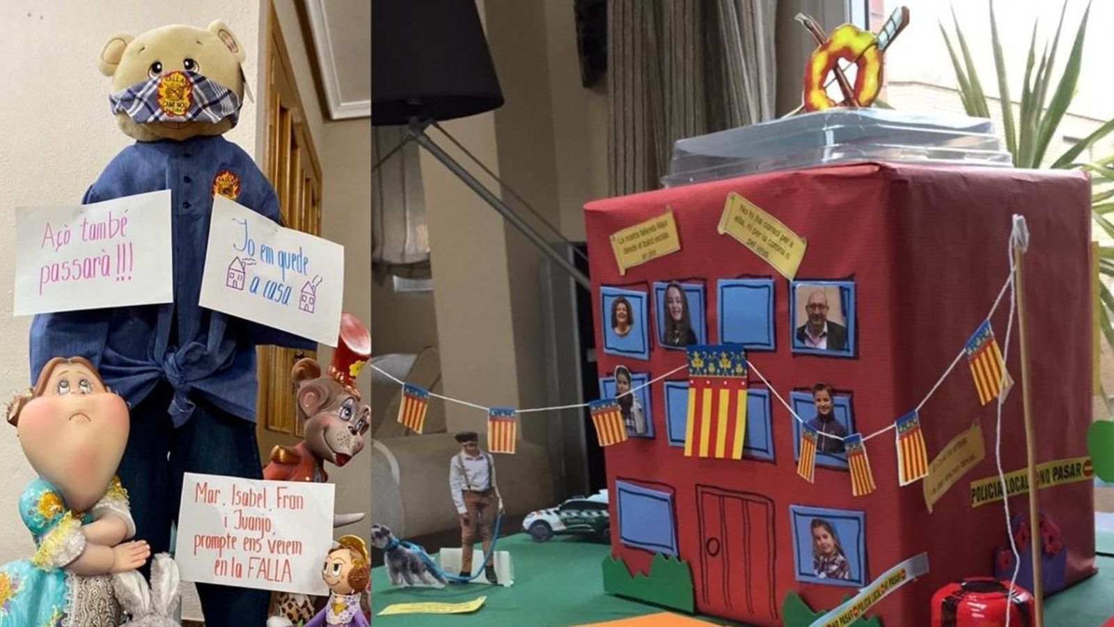 Una comissió d'Alzira celebra les falles des de casa