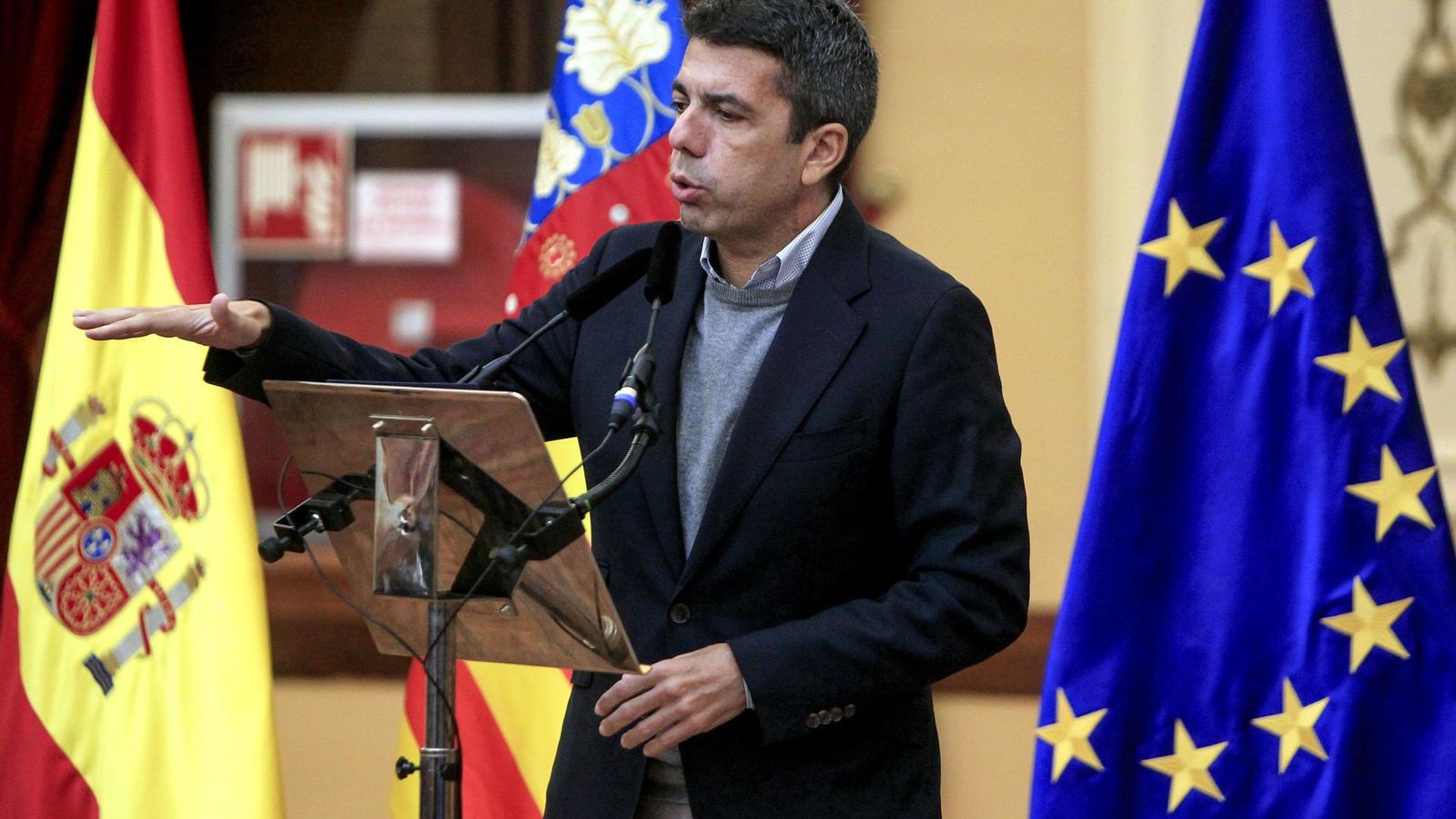 Carlos Mazón en un acte a Alcoi este divendres