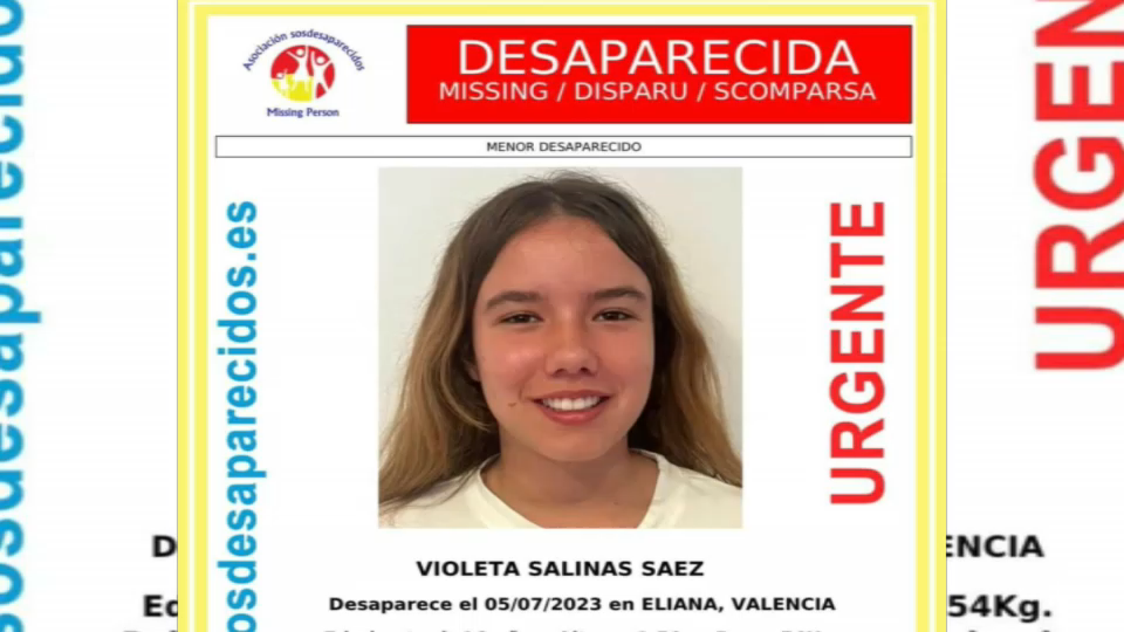Violeta Salinas Sáez va desaparéixer a l'Eliana el passat dia 5 de juliol
