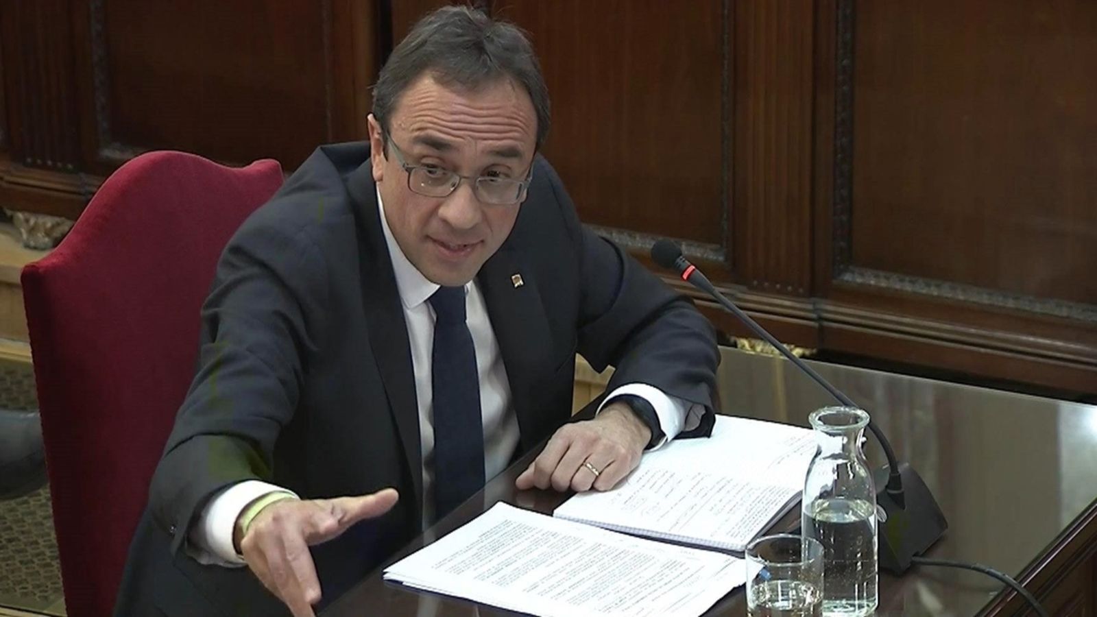 L'exconseller català de Territori Josep Rull, aquest dimecres durant el juí del procés independentista