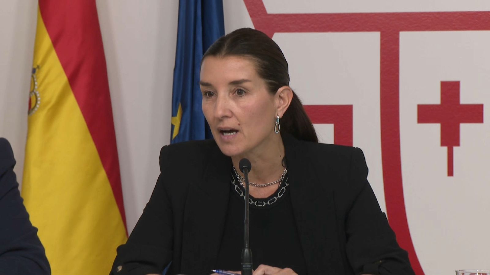 Ruth Merino, aquest dimarts després del ple del Consell