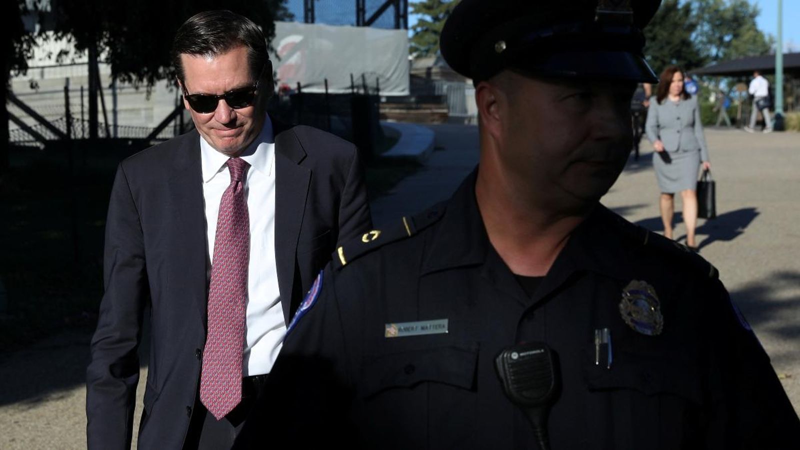 L’agent d’intel·ligència Michael Atkinson després de testificar sobre les pressions a Ucraïna