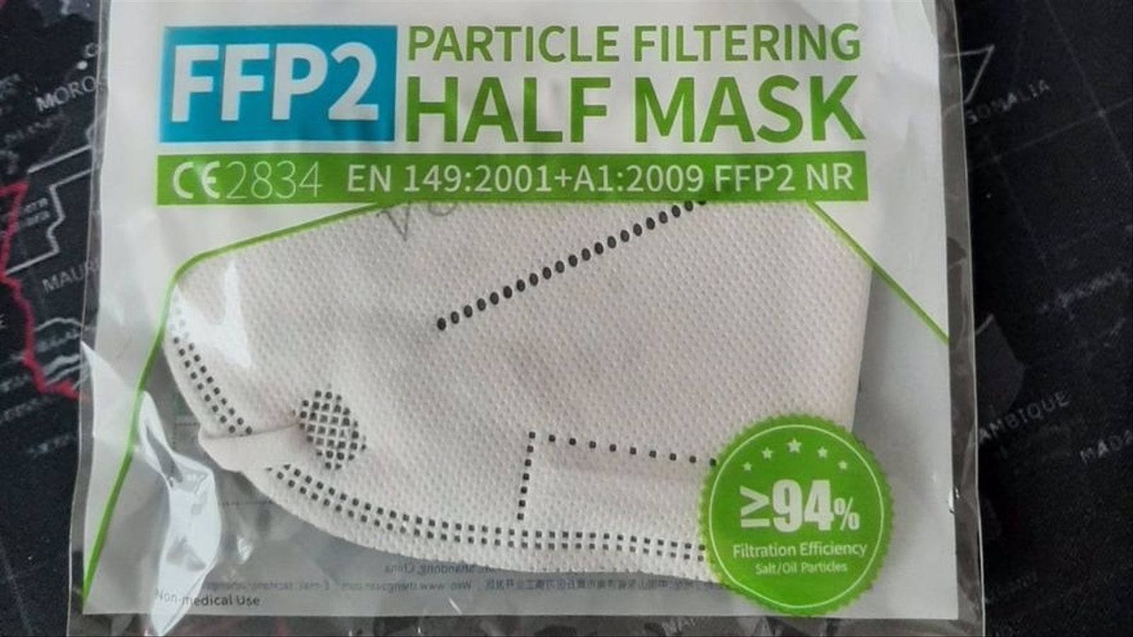 Una de les mascaretes de grafé comercialitzades a Espanya