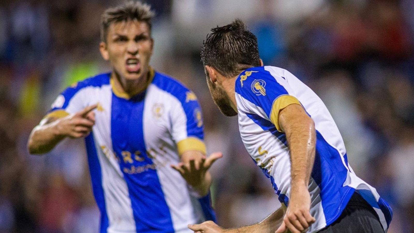 Roger Riera celebra el gol contra el Badalona