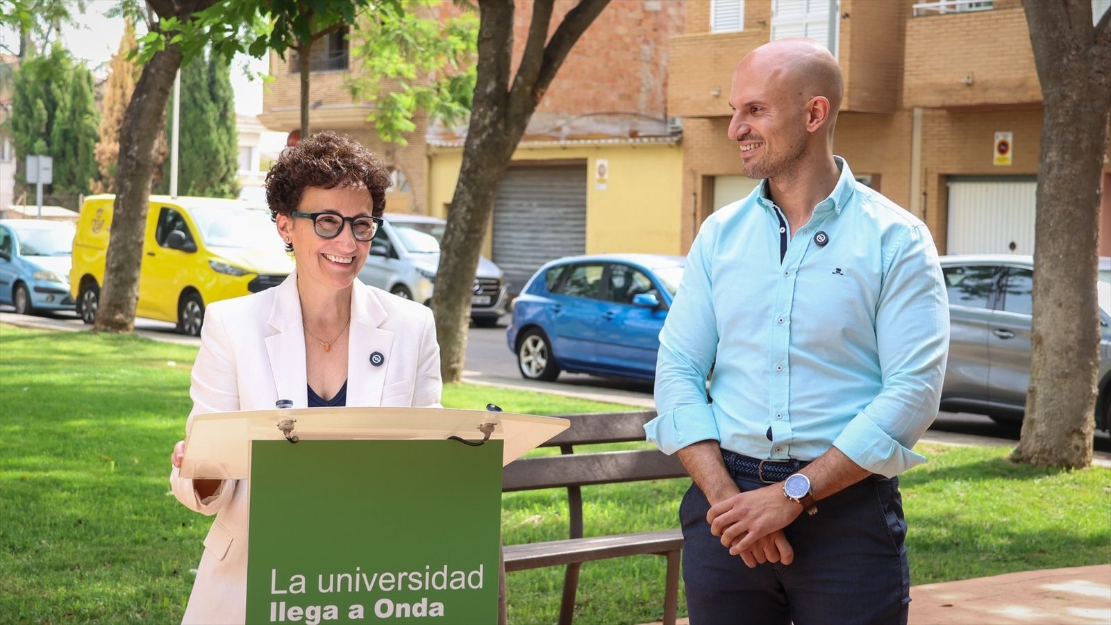 lLalcaldessa, Carmina Ballester, i el director de la UNED Castelló, Alejandro Ribes