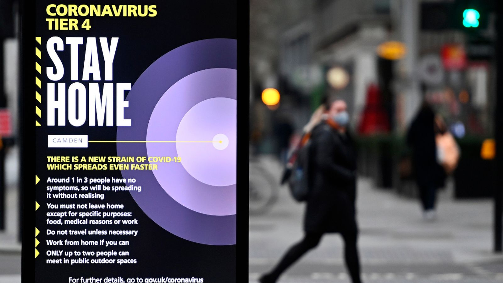 Un avís de salut pública de nivell 4 'Queda't a casa' en el centre de Londres