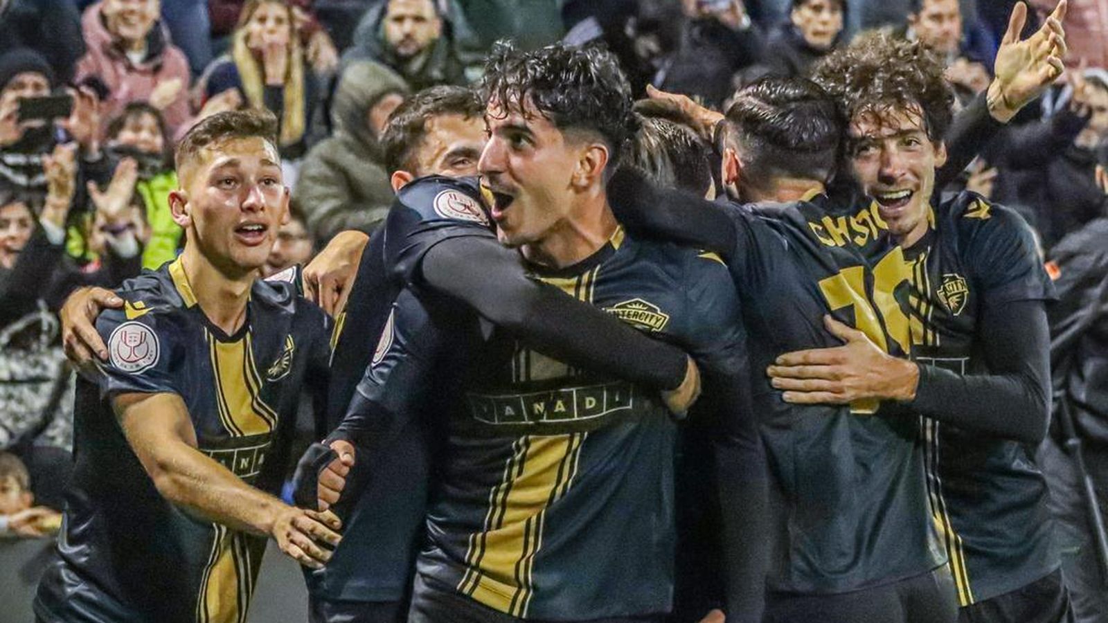 Oriol Soldevilla, autor dels dos gols de l'Interciry contra el FC Barcelona, que no han sigut suficients per a concretar la sorpresa (2-3)