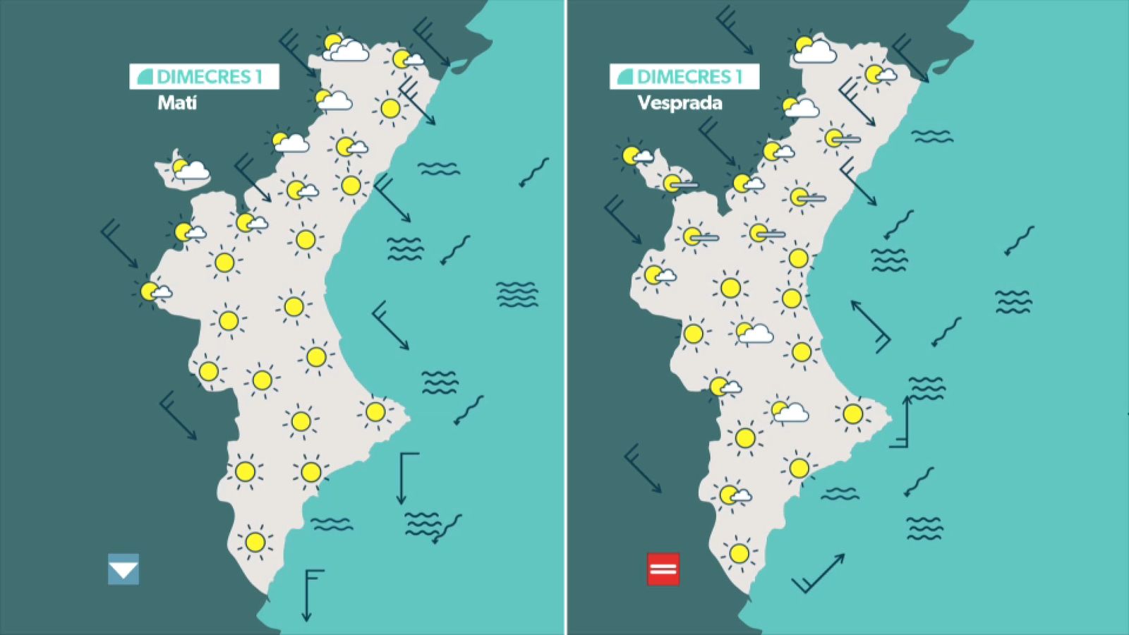 La previsió dimecres 1 d'abril
