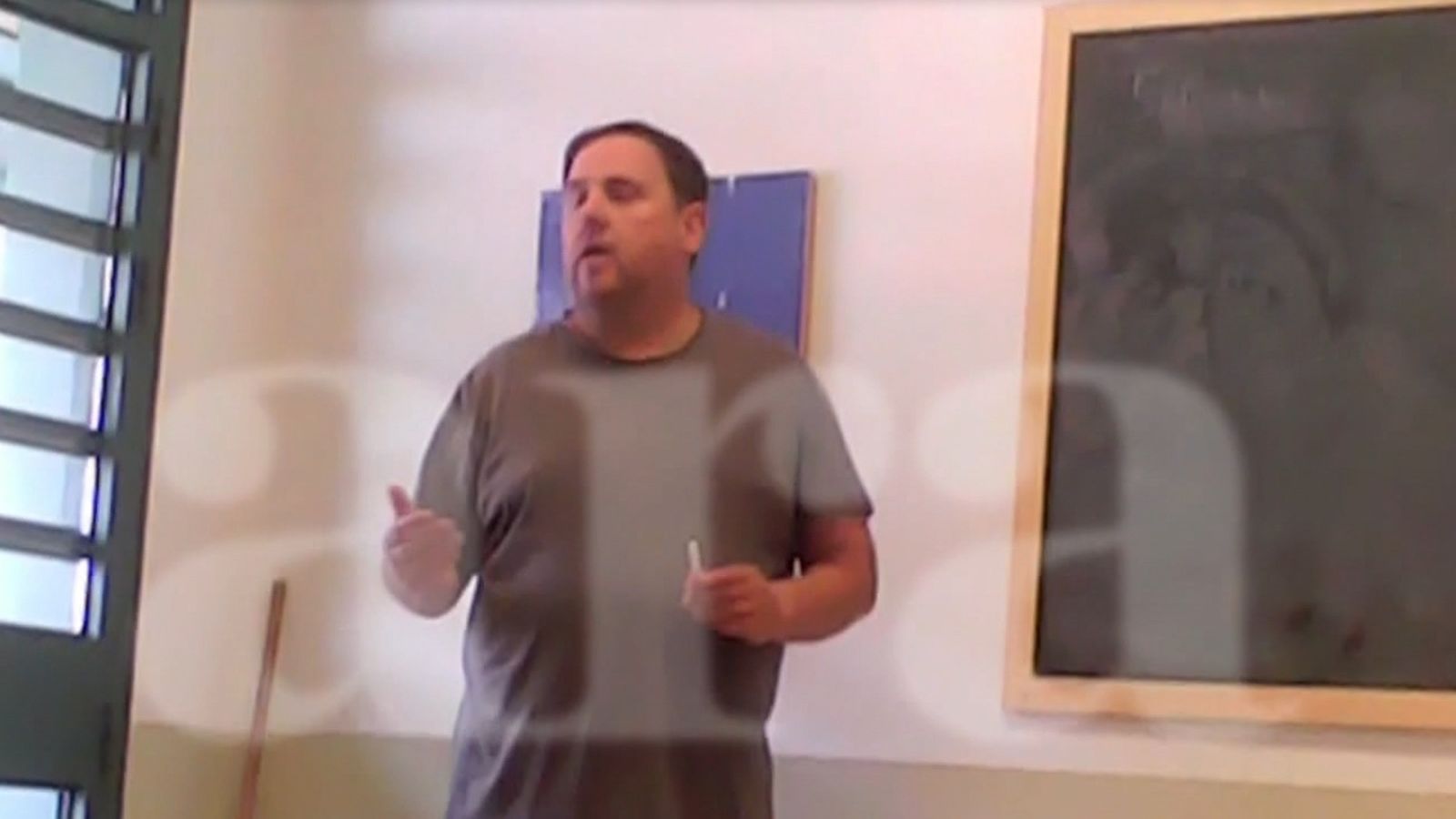 Oriol Junqueras ofereix una xarrada a la pressó