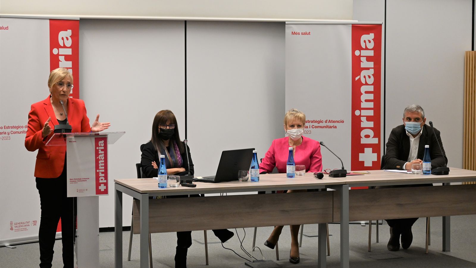 La consellera de Sanitat, Ana Barceló, intervé en la presentació del marc estratègic 2022-2023