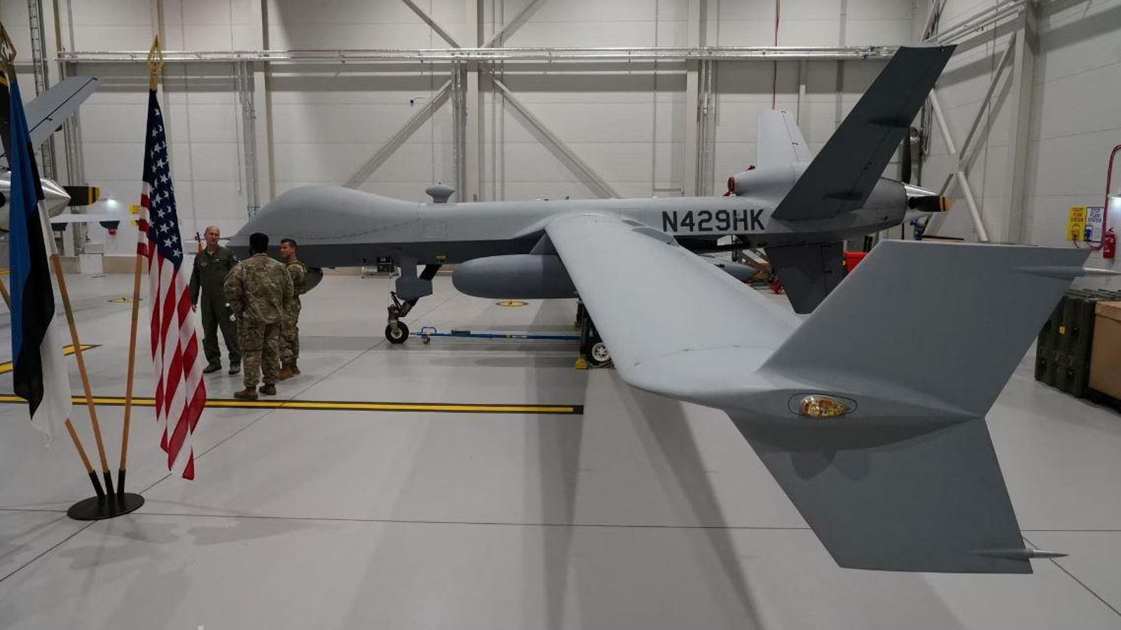 Imatge d'arxiu d'un dron Air Force MQ-9 Reaper de l'exèrcit dels Estats Units Imatge d'arxiu d'un dron Air Force MQ-9 Reaper de l'exèrcit dels Estats Units