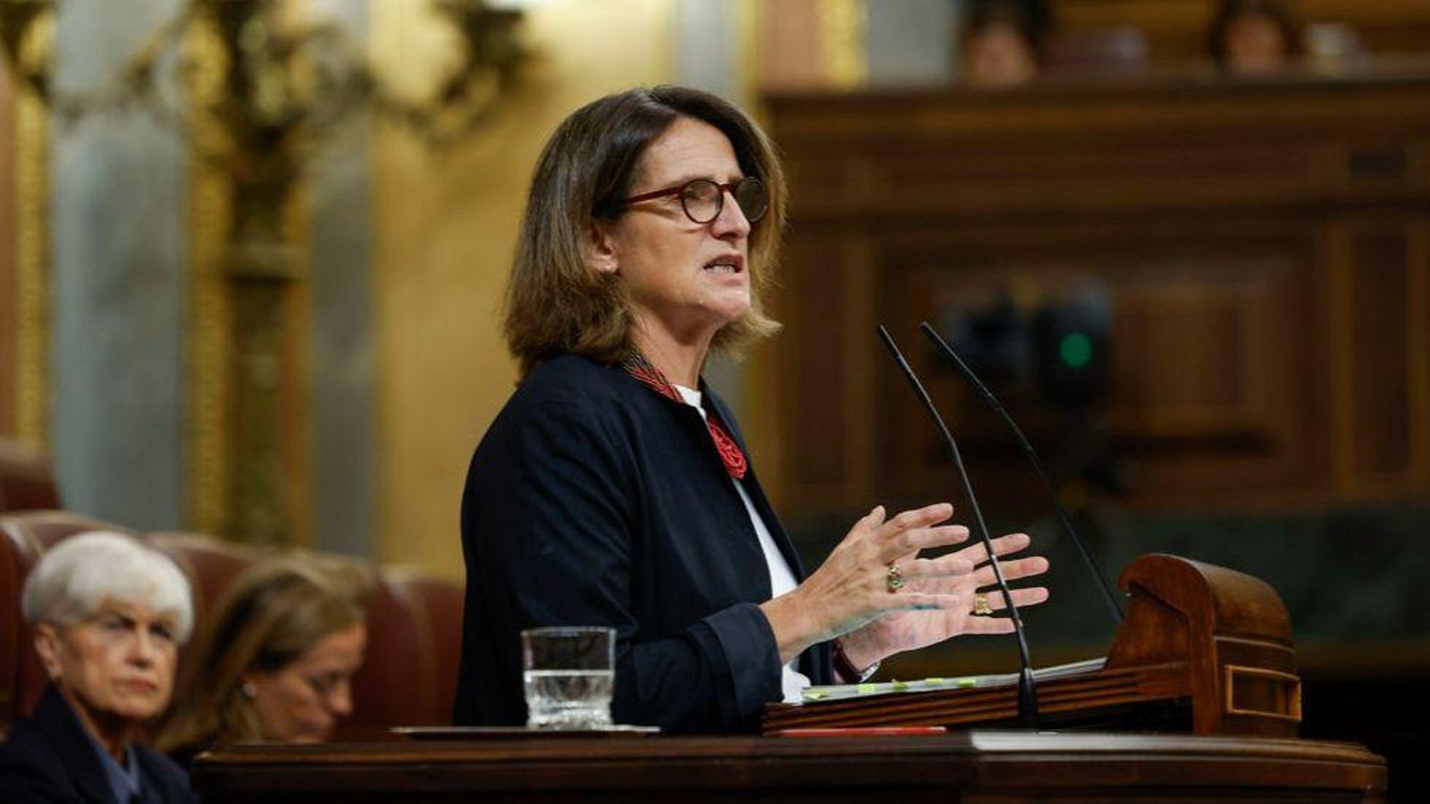 La vicepresidenta tercera i ministra de Transició Ecològica, Teresa Ribera, al Congrés