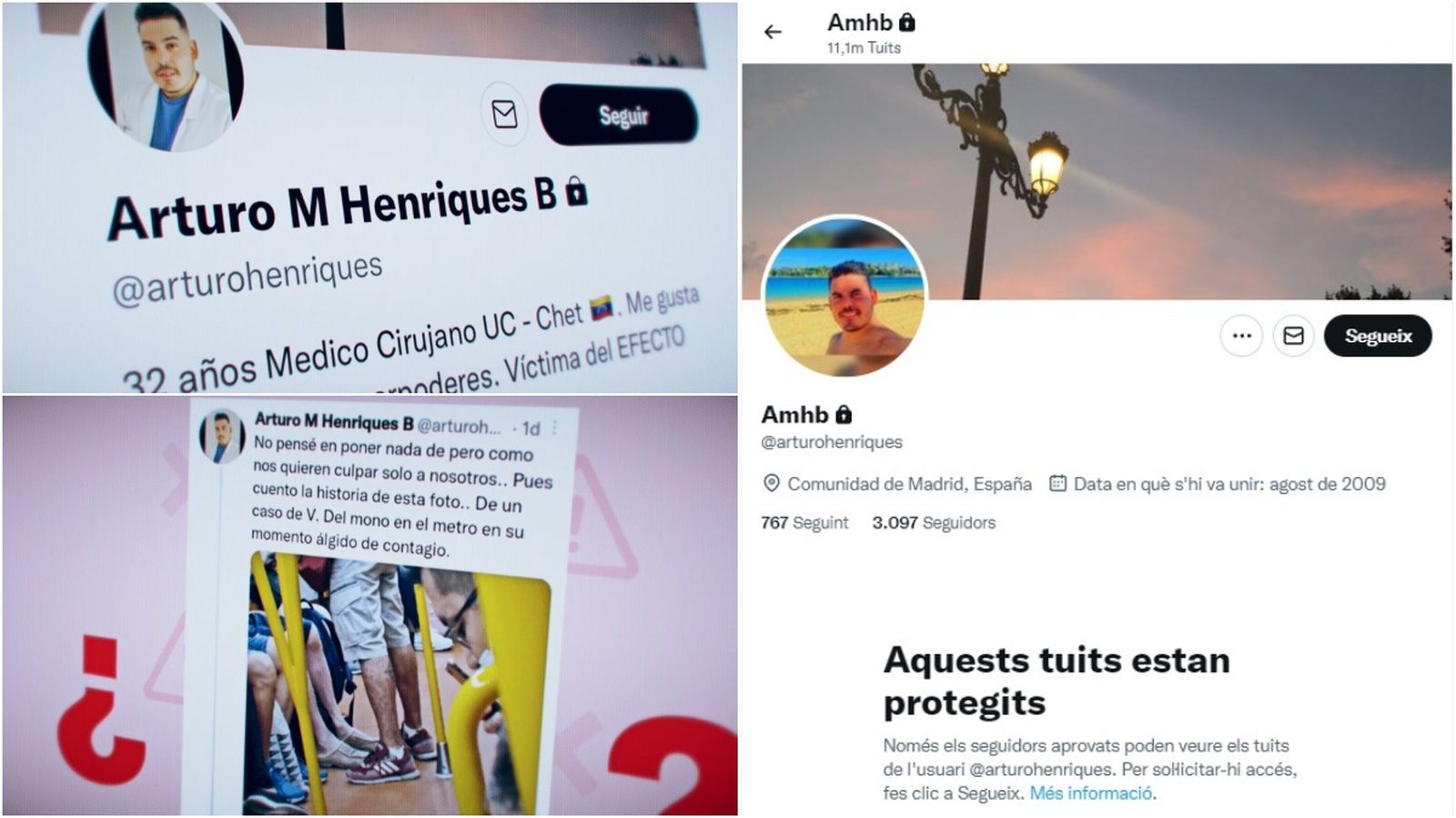 Compte de Twitter d'Arturo Henriques