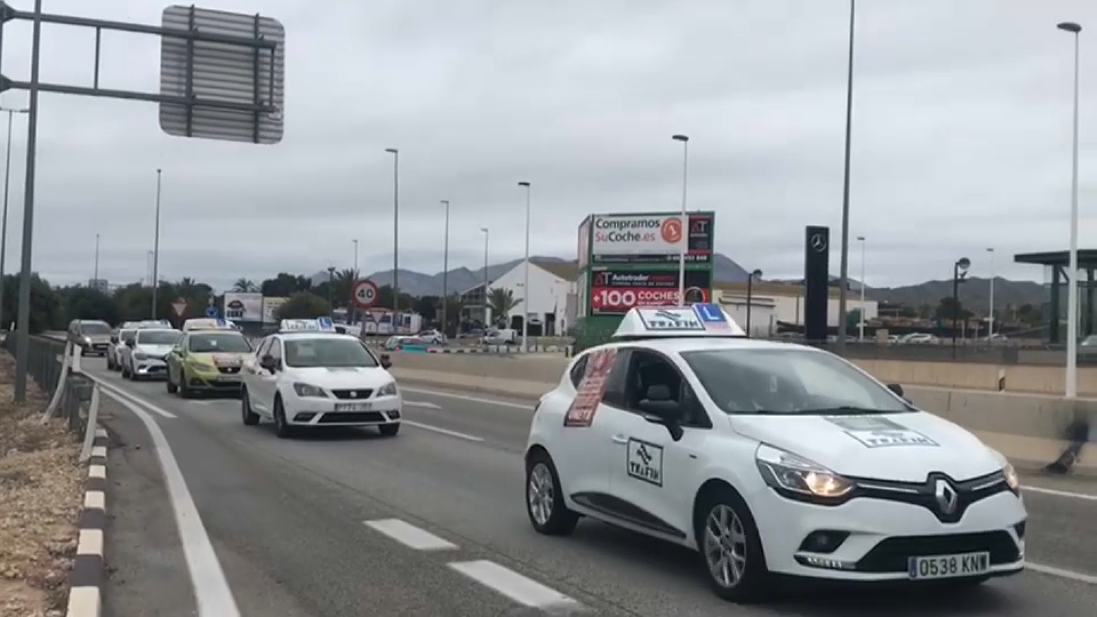 Protesta de les autoescoles d'Alacant