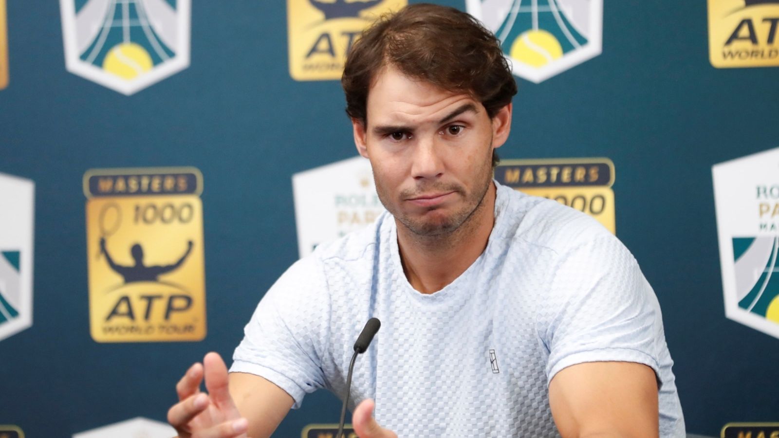 Rafa Nadal, durant la roda de premsa