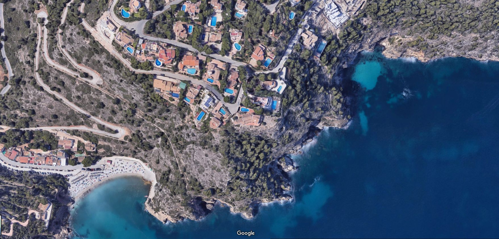 Imatge de satèl·lit del carrer Pic Tort de Xàbia