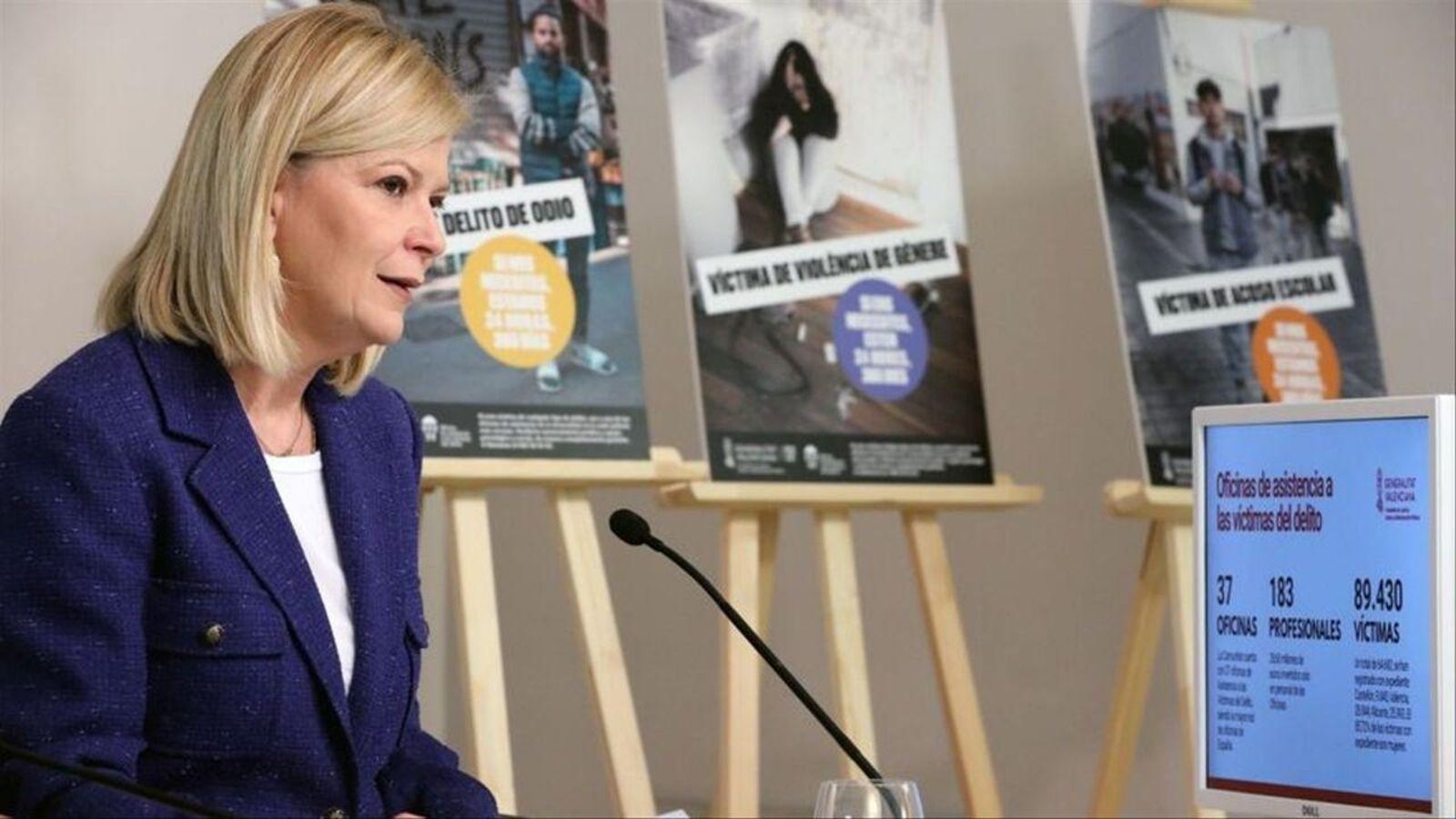 La consellera de Justícia, Gabriela Bravo, presenta la memòria de les oficines d'assistència a víctimes del delicte