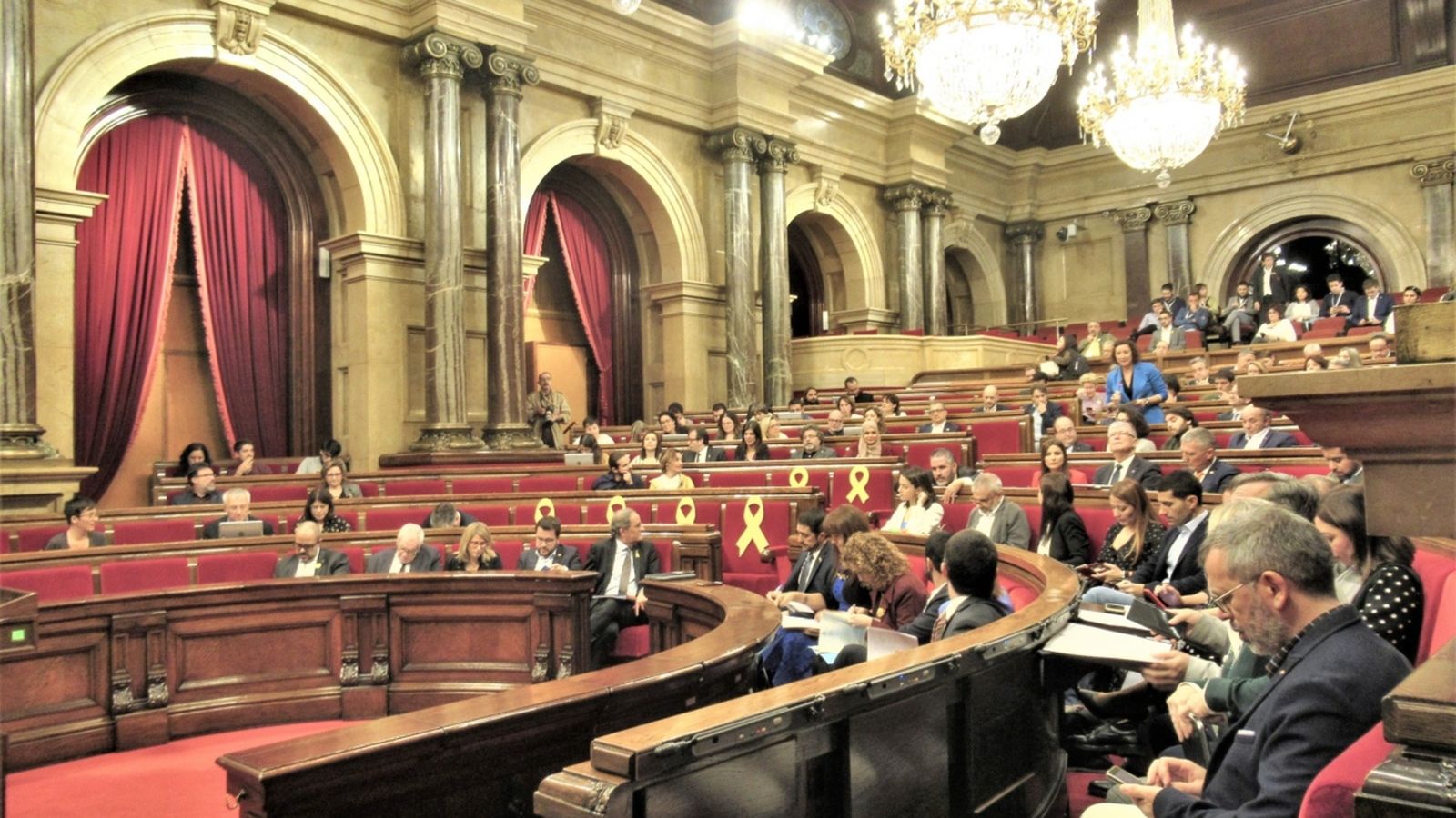 El parlament de Catalunya durant la sessió de control al govern català