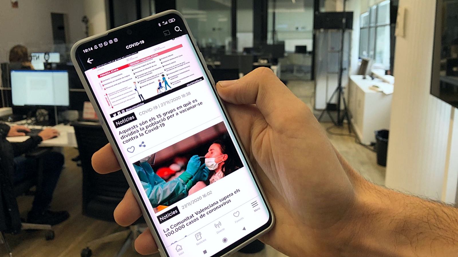 Aplicació mòbil d'À Punt Mèdia.