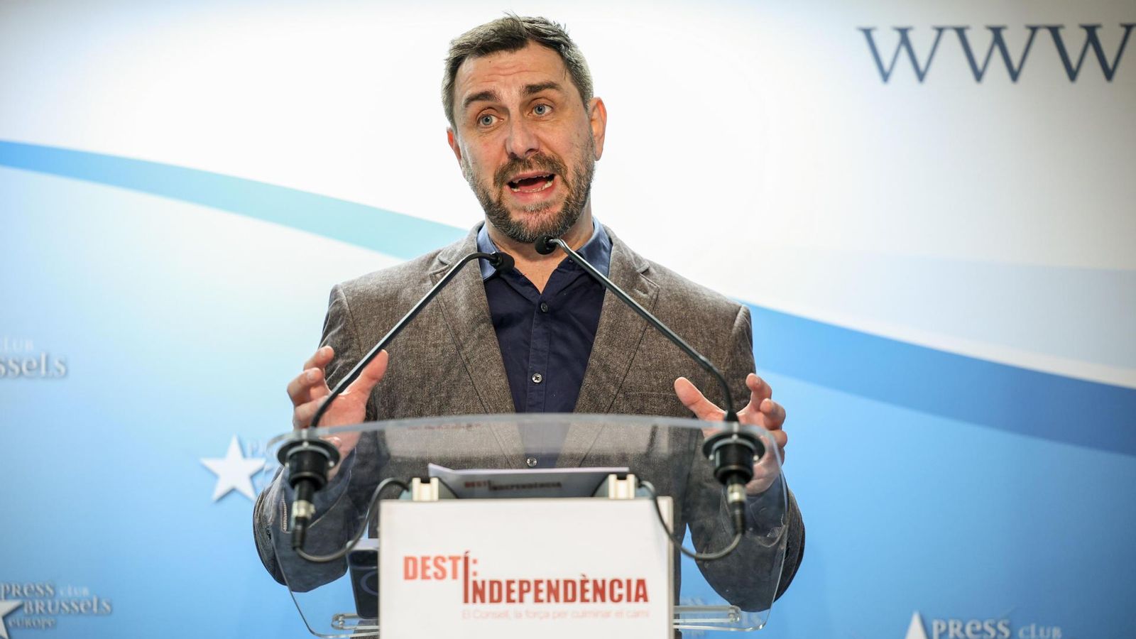 Toni Comín presenta la candidatura al Consell de la República Toni Comín presenta la seua candidatura al Consell de la República