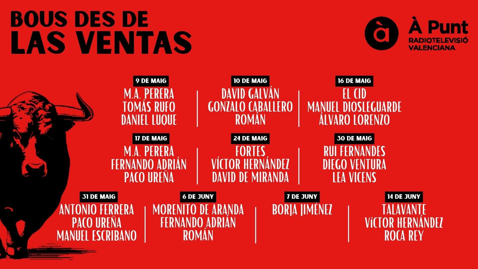 Programació d'À Punt des de Las Ventas