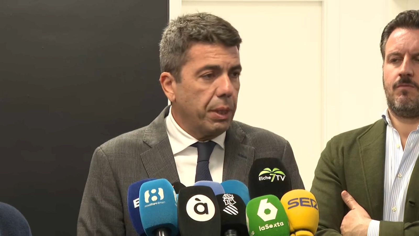 Mazón, este dimecres des de les instal·lacions de PLD Space a Elx