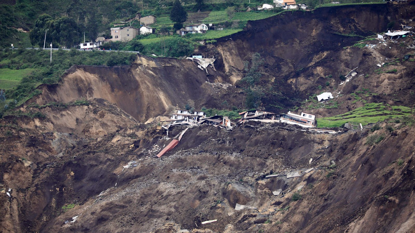 Panoràmica d'Alausí després de l'esllavissada, a l'Equador